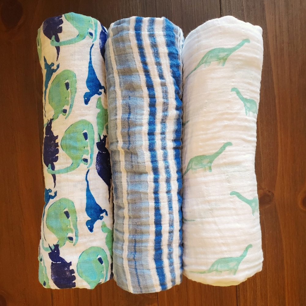 Boys Muslin Swaddle Blankets Aden+Anais